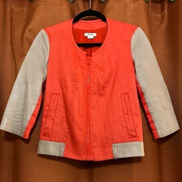 Helmut lang womens small cropped bomber jacket 80s retro vintage inspired - Picture 11 of 13